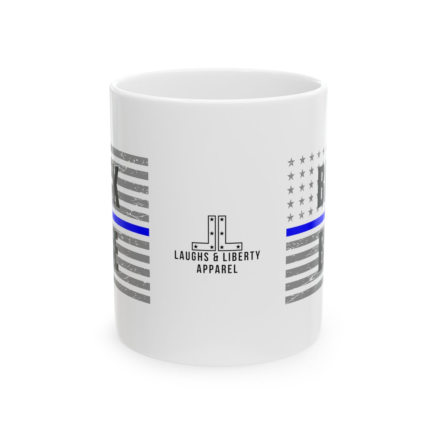BACK THE BLUE COFFE MUG